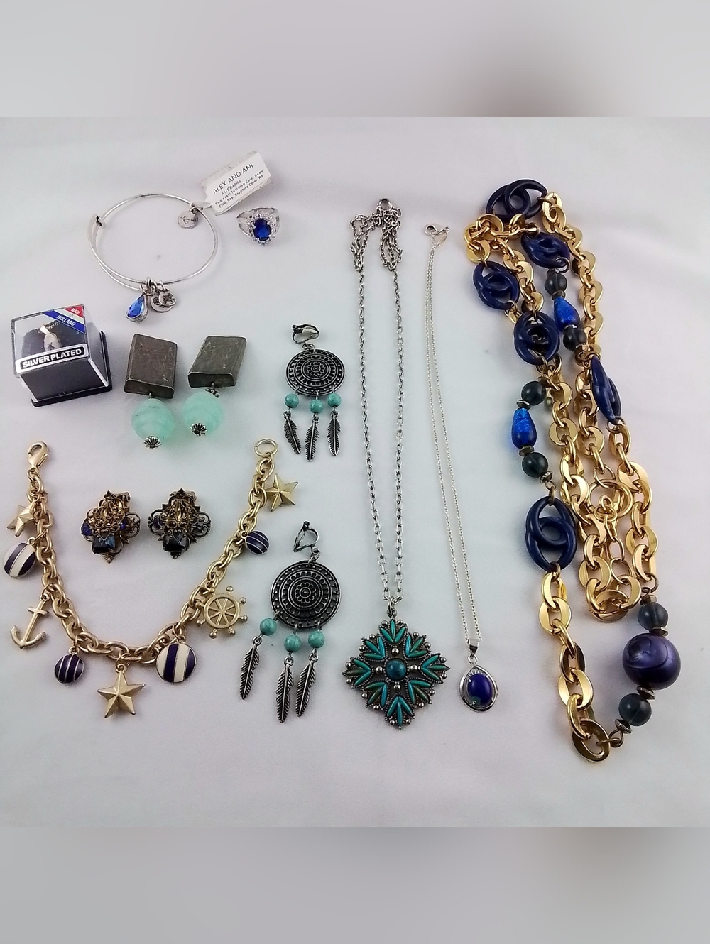 All Blue Fashion Jewelry Lot Summer Collection